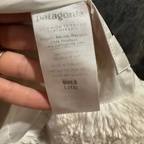 Patagonia Kids Furry White Jacket